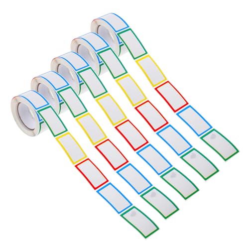 PartyKindom 5 Rollen Selbstklebende Blanko Flaschenetiketten Bunte DIY Küchenaufkleber Abwischbare Klassifizierte Klebeetiketten zum Beschriften Vielseitige Aufkleber für Haushalt und PartyKindom 5 Rollen Selbstklebende Blanko Flaschenetiketten Bunte DIY Küchenaufkleber Abwischbare Klassifizierte Klebeetiketten zum Beschriften Vielseitige Aufkleber für Haushalt und von PartyKindom