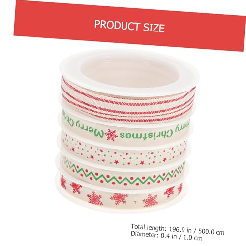 PartyKindom 5 Rollen Weihnachtsband Baumwolle Geschenkband Breit Strapazierfähig Schleifenband für Geschenkverpackung DIY Weihnachtsdeko Tannenbaum Deko Geschenkverpackung PartyKindom 5 Rollen Weihnachtsband Baumwolle Geschenkband Breit Strapazierfähig Schleifenband für Geschenkverpackung DIY Weihnachtsdeko Tannenbaum Deko Geschenkverpackung von PartyKindom