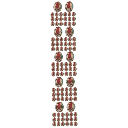 PartyKindom 5 Sätze Nepal Handgemachte Buddha Perlen Messing Mit Türkis Spacer Beads Für Schmuckherstellung Vielseitige Perlen Für Armbänder Und Diy Projekte 20 Stück * 5 von PartyKindom