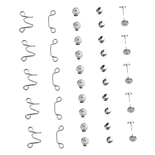 PartyKindom 5 Sätze Verstellbare Jeans taillenknöpfe Abnehmbare Hosenbund bügel nicht Rutschende Jeans accessoires Passend für Verschiedene Taillen Einfache Montage Schonend für Vielseitig von PartyKindom