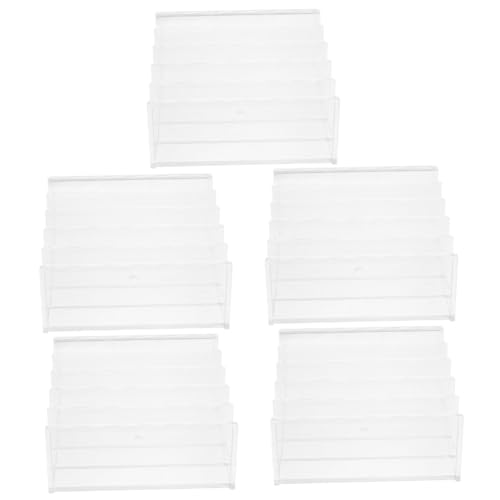 PartyKindom 5 Stück Acryl Buchständer Transparentes Bücherregal Stabiler Schreibtisch Organizer für Dokumente und Zeitschriften für Büro Schule und Zuhause Robuste Buchstütze zur Optimalen von PartyKindom