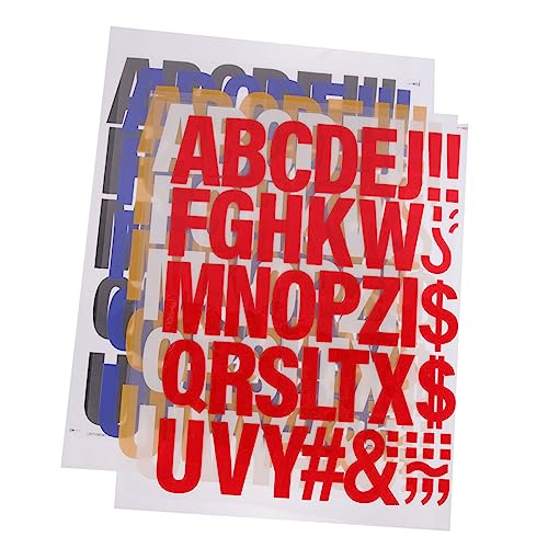 PartyKindom 5 Stück Bügelbuchstaben Aufbügler für DIY Kleidung Eisen Buchstaben für Textilien Dekorative Patches Gelb Blau Rot Weiß und Schwarz Einfach Anzuwenden und Langlebig von PartyKindom