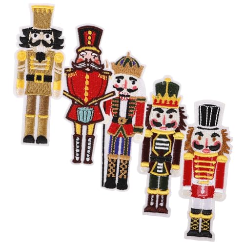 PartyKindom 5 Stück Dekorative Stoffaufnäher im Nutcracker Soldier Design Strapazierfähige und Vielseitige Patches zur Verschönerung von Kleidung Rucksäcken und Accessoires PartyKindom 5 Stück Dekorative Stoffaufnäher im Nutcracker Soldier Design Strapazierfähige und Vielseitige Patches zur Verschönerung von Kleidung Rucksäcken und Accessoires von PartyKindom