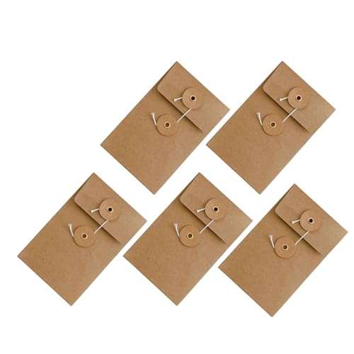 PartyKindom 5 Stück Eckige Vintage Kraftpapier Umschläge mit Schnurverschluss Stabile Dokumententaschen aus Beschreibbarem Kraftpapier für Einladungen Grußkarten Aufbewahrung und Organisation PartyKindom 5 Stück Eckige Vintage Kraftpapier Umschläge mit Schnurverschluss Stabile Dokumententaschen aus Beschreibbarem Kraftpapier für Einladungen Grußkarten Aufbewahrung und Organisation von PartyKindom