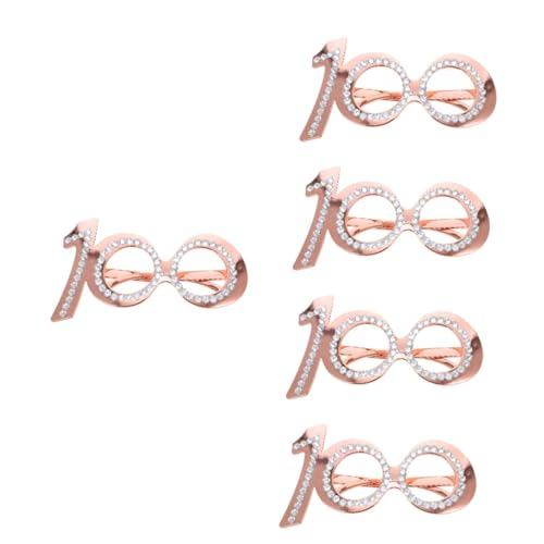 PartyKindom 5 Stück Geburtstagsbrille Dekorativ Festival Spaßbrille Für Party Geburtstag Brille Retro Papierbrillen-party Partydekorationen Dekorationen Zum 100. Geburtstag Plastik Rose Gold PartyKindom 5 Stück Geburtstagsbrille Dekorativ Festival Spaßbrille Für Party Geburtstag Brille Retro Papierbrillen-party Partydekorationen Dekorationen Zum 100. Geburtstag Plastik Rose Gold von PartyKindom