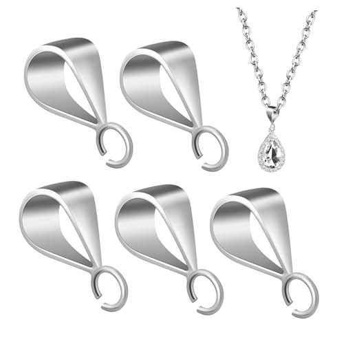 PartyKindom 5 Stück Guazi-taste Kettenverschluss Ersetzen Anhängerbefestigung Für Halskette Kaution Für Die Schmuckherstellung Stecker Anhänger Kaution Charme Schmuckclips Silver 925 Silber von PartyKindom