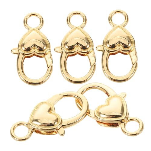PartyKindom 5 Stück Schmuckverschluss für Armbänder und Schlüsselanhänger für Diy Projekte Glänzende Kupferbeschichtung PartyKindom 5 Stück Schmuckverschluss für Armbänder und Schlüsselanhänger für Diy Projekte Glänzende Kupferbeschichtung von PartyKindom