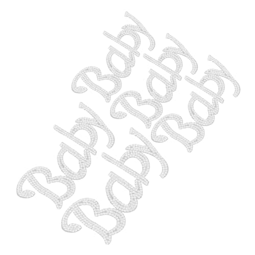 PartyKindom 5 Stück Selbstklebende Buchstaben Applikationen für Kleidung Taschen und Hüte Einfache Anwendung für Kreative Diy Projekte für Stoffe und Mehr von PartyKindom