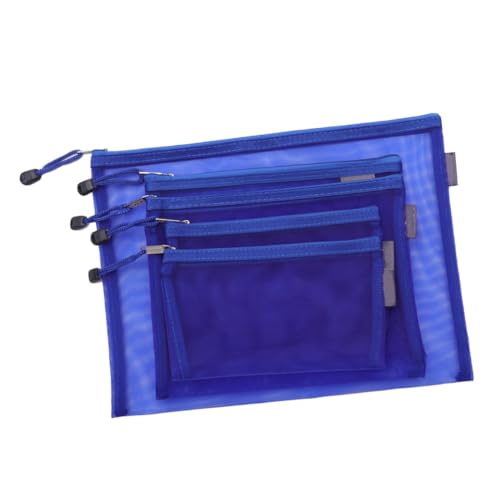 PartyKindom 5 Stück Teiliges Atmungsaktive Mesh Dateiordner mit Reißverschluss Wiederverwendbare Dokumententaschen in Blau Robuste Aufbewahrungstaschen für Büro und Schule PartyKindom 5 Stück Teiliges Atmungsaktive Mesh Dateiordner mit Reißverschluss Wiederverwendbare Dokumententaschen in Blau Robuste Aufbewahrungstaschen für Büro und Schule von PartyKindom