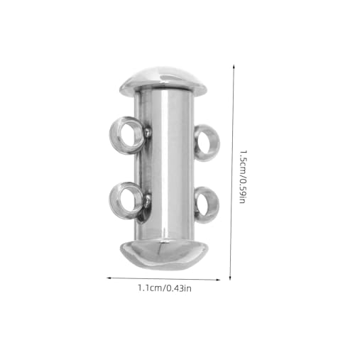 PartyKindom 5 Stück Teiliges Edelstahl Doppelreihiges Verschluss Halsketten und Armbänder Sicherer Multi-layer Schmuckverbinder für DIY Schmuck Vielseitig Einsetzbar zum Schichten Mehrlagiger PartyKindom 5 Stück Teiliges Edelstahl Doppelreihiges Verschluss Halsketten und Armbänder Sicherer Multi-layer Schmuckverbinder für DIY Schmuck Vielseitig Einsetzbar zum Schichten Mehrlagiger von PartyKindom