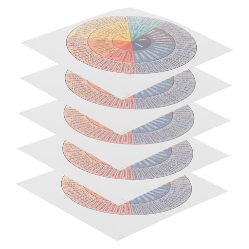 PartyKindom 5 Stück Teiliges Emotion Wheel Sticker aus Papier Selbstklebend Kreative Dekoration für Laptop Smartphone Koffer Einfach Anzubringen und Rückstandsfrei Entfernbar als für Freunde von PartyKindom