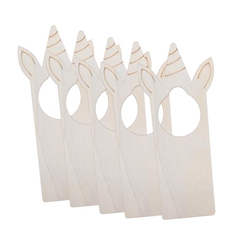 PartyKindom 5 Stück Teiliges Holz Türknauf Aufhänger Blanko Türschild DIY Dekoration Hotel Büro Kreative Holzdeko Einfache Montage Vielseitig Gestaltbar für Halloween Weihnachten von PartyKindom