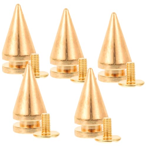 PartyKindom 5 Stück Teiliges Metall Nieten Punk Kegelspitzen mit Schraubverschluss Langlebige Farbechte Kleidung Rivets Installieren für DIY Mode Leder Schuhe und Accessoires PartyKindom 5 Stück Teiliges Metall Nieten Punk Kegelspitzen mit Schraubverschluss Langlebige Farbechte Kleidung Rivets Installieren für DIY Mode Leder Schuhe und Accessoires von PartyKindom