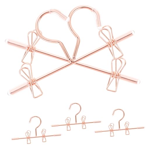 PartyKindom 5 Stück Teiliges Mini Puppenkleiderbügel aus Metall in Roségold Praktische Mini House Supplies zum Organisieren von Puppenkleidung für Bjd Puppen und Reborn Kleidung von PartyKindom