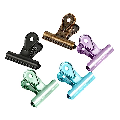 PartyKindom 5 Stück Teiliges Multifunktionale Büroklammern Bunte Clips für Dokumente Snacks Kabel Lange Klammern für Zuhause Büro Schule von PartyKindom