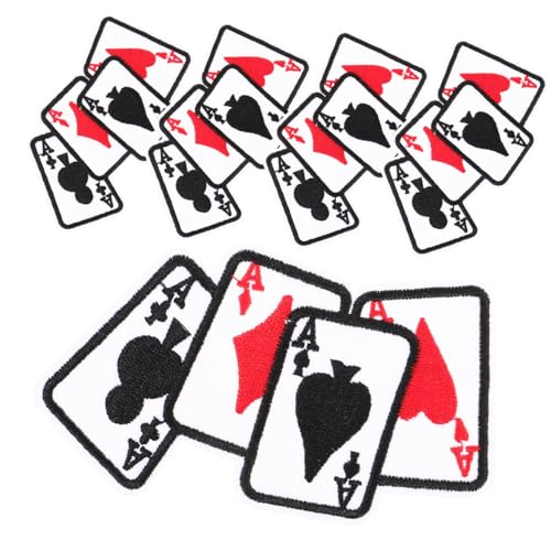 PartyKindom 5 Stück Teiliges Poker Stil Aufnäher Stickereipatches zum Aufbügeln DIY Kleidung Zubehör für Kostüme Taschen und Hüte für Kreative Reparaturen und Dekorationen PartyKindom 5 Stück Teiliges Poker Stil Aufnäher Stickereipatches zum Aufbügeln DIY Kleidung Zubehör für Kostüme Taschen und Hüte für Kreative Reparaturen und Dekorationen von PartyKindom