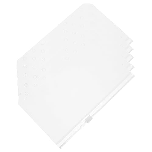 PartyKindom 5 Stück Teiliges Reißverschluss Ordner mit Taschen Transparente Dokumentenpouch für Lose Notizbuch Organizer Vielseitige Aufbewahrungstaschen von PartyKindom