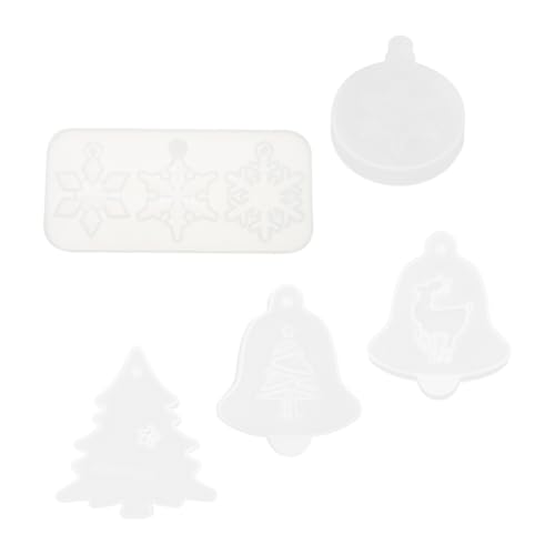PartyKindom 5 Stück Teiliges Silikonform für Weihnachtsbaum Anhänger Langlebige Flexible Epoxidharz Gießform mit Glatter Oberfläche Einfaches Entformen für DIY Ornamente und Hängende PartyKindom 5 Stück Teiliges Silikonform für Weihnachtsbaum Anhänger Langlebige Flexible Epoxidharz Gießform mit Glatter Oberfläche Einfaches Entformen für DIY Ornamente und Hängende von PartyKindom