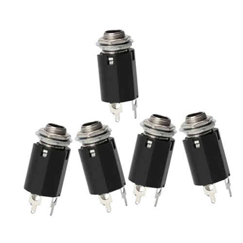 PartyKindom 5 Stück Teiliges Stereo Gitarrenbuchsen aus Robustem Metall und Kunststoff Langlebige Elektrische Gitarren Ausgangsbuchsen mit Glatter Oberfläche für Reparatur und Ersatz PartyKindom 5 Stück Teiliges Stereo Gitarrenbuchsen aus Robustem Metall und Kunststoff Langlebige Elektrische Gitarren Ausgangsbuchsen mit Glatter Oberfläche für Reparatur und Ersatz von PartyKindom