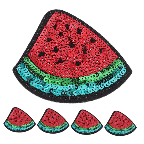 PartyKindom 5 Stück Teiliges Wassermelonen Aufnäher Bestickte Applikationen für Kleidung Taschen und Hüte Kreative DIY Patches für Styles von PartyKindom
