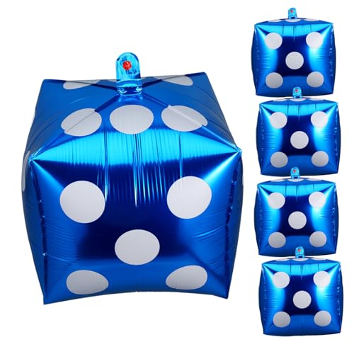 PartyKindom 5 Stück Würfel Ballon Ballons Für Würfelpartys Für Partydekorationen Ballons Dekorationen Würfeldekorationen Klare Luftballons Groß Blue Aluminiumfolie PartyKindom 5 Stück Würfel Ballon Ballons Für Würfelpartys Für Partydekorationen Ballons Dekorationen Würfeldekorationen Klare Luftballons Groß Blue Aluminiumfolie von PartyKindom