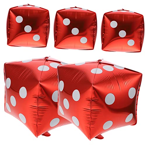 PartyKindom 5 Stück Würfel Ballon Geburtstag Luftballons Fiesta-ballons Dekorationen Groß Pastell Luftballons in Verschiedenen Farben Riesige Würfel Für Rot Aluminiumfolie PartyKindom 5 Stück Würfel Ballon Geburtstag Luftballons Fiesta-ballons Dekorationen Groß Pastell Luftballons in Verschiedenen Farben Riesige Würfel Für Rot Aluminiumfolie von PartyKindom