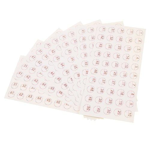 PartyKindom 50 Blatt Selbstklebende Etiketten DIY Aufkleber für Aufbewahrungsboxen Nummerierte Beschriftungen für Vorratsdosen und Haushaltsgegenstände Vielseitig Einsetzbar und Einfach zu von PartyKindom