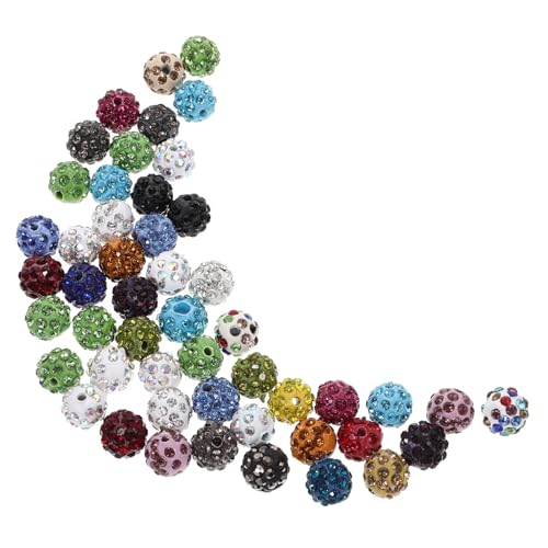 PartyKindom 50 Stück Ab Strass Spacer Perlen DIY Schmuckzubehör Polymer Clay Perlen für Halsketten Armbänder Basteln Zubehör Mix Farben PartyKindom 50 Stück Ab Strass Spacer Perlen DIY Schmuckzubehör Polymer Clay Perlen für Halsketten Armbänder Basteln Zubehör Mix Farben von PartyKindom