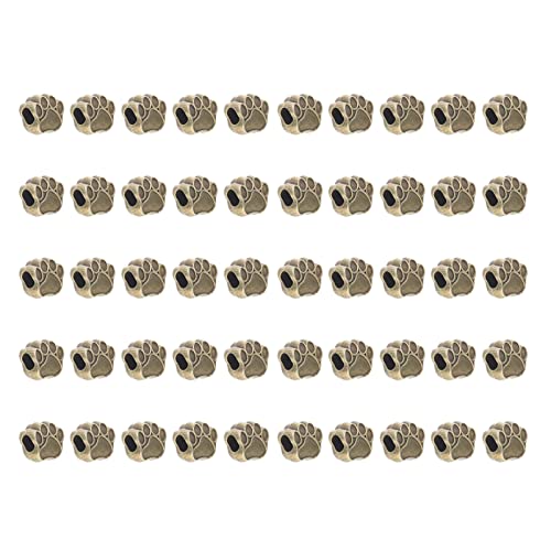 PartyKindom 50 Stück Bärenkrallen Design Perlen Zinklegierung DIY Schmuckperlen für und Ohrringe Bastelmaterial für Armbänder Antik Bronzefarben von PartyKindom