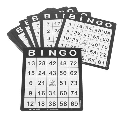 PartyKindom 50 Stück Bingo Spielkarten aus Papier Vielseitige Partyspiel Ersatzkarten für Erwachsene und Tragbare Familienunterhaltung für Feiern Partys Zusammenkünfte und Spieleabende PartyKindom 50 Stück Bingo Spielkarten aus Papier Vielseitige Partyspiel Ersatzkarten für Erwachsene und Tragbare Familienunterhaltung für Feiern Partys Zusammenkünfte und Spieleabende von PartyKindom