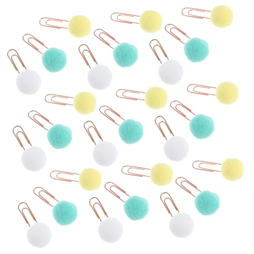 PartyKindom 50 Stück Buntes Ball Lesezeichen Papier Lesezeichen Masse lustiges Lesezeichen farbige Büroklammern süße Lesezeichen Büroklammern bunt Lesezeichenclip aus Metall Zufällige Farbe von PartyKindom