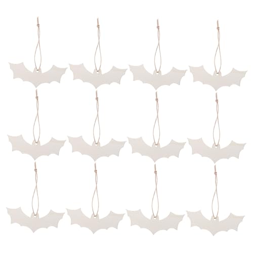 PartyKindom 50 Stück Halloween Fledermaus Holzanhänger Unlackiert Holzfiguren zum Bemalen Diy Bastelset mit Aufhängeloch und Juteseil für Spukhaus und Partydeko Beige PartyKindom 50 Stück Halloween Fledermaus Holzanhänger Unlackiert Holzfiguren zum Bemalen Diy Bastelset mit Aufhängeloch und Juteseil für Spukhaus und Partydeko Beige von PartyKindom
