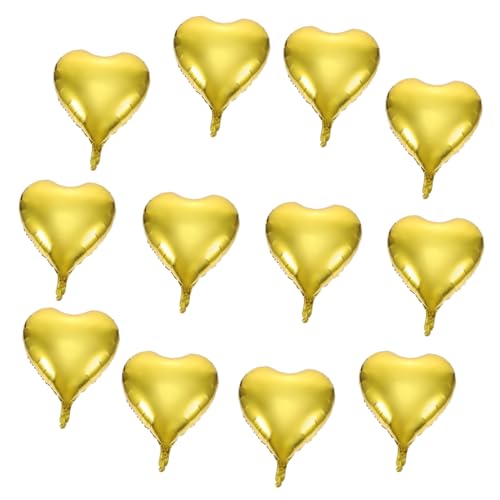 PartyKindom 50 Stück Herzförmige Aluminiumfolie Ballons Gold Hochwertige Wedding Heart Balloons für Valentinstag Hochzeit Party Dekoration Praktisch und Modisch als Foto Requisite PartyKindom 50 Stück Herzförmige Aluminiumfolie Ballons Gold Hochwertige Wedding Heart Balloons für Valentinstag Hochzeit Party Dekoration Praktisch und Modisch als Foto Requisite von PartyKindom