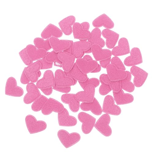 PartyKindom 50 Stück Herzförmige Aufnäher zum Aufbügeln und Annähen Bestickte Bügelpatches für Kleidung Jacken Rucksäcke Schuhe Reparatur und Dekoration Langlebige Farbintensive von PartyKindom