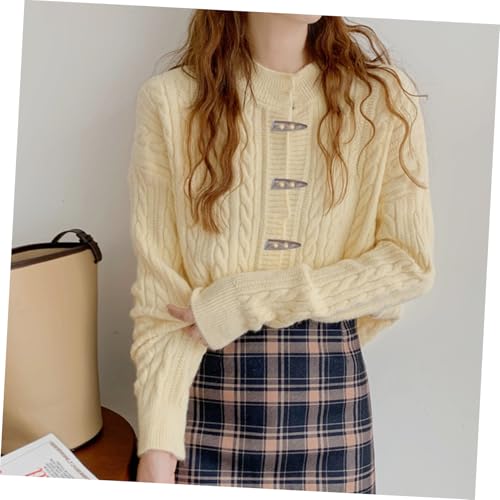 PartyKindom 50 Stück Holz Hornknöpfe Dekorative Mantel und Strickjackenknöpfe Robuste DIY Nähknöpfe zum Aufnähen Braune Olivenform Langlebig und Vielseitig für Bekleidung und Pullover von PartyKindom