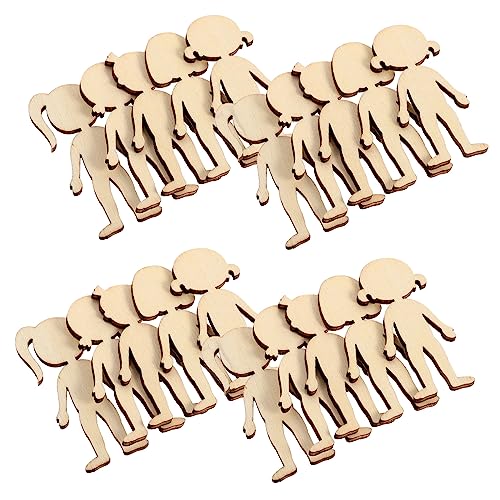 PartyKindom 50 Stück Holzfiguren Rohlinge Naturfarbene Mädchen und Jungen Holzscheiben zum Bemalen Kindgerechte DIY Bastelrohlinge für Kreative Kunstprojekte und Partydekorationen PartyKindom 50 Stück Holzfiguren Rohlinge Naturfarbene Mädchen und Jungen Holzscheiben zum Bemalen Kindgerechte DIY Bastelrohlinge für Kreative Kunstprojekte und Partydekorationen von PartyKindom