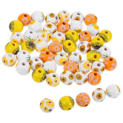 PartyKindom 50 Stück Holzperlen mit Blumenmuster Natürliche Runde Bastelperlen für DIY Schmuckherstellung Bunte Gemischte Farben Polierte Spacer Perlen für Armbänder und Halsketten PartyKindom 50 Stück Holzperlen mit Blumenmuster Natürliche Runde Bastelperlen für DIY Schmuckherstellung Bunte Gemischte Farben Polierte Spacer Perlen für Armbänder und Halsketten von PartyKindom
