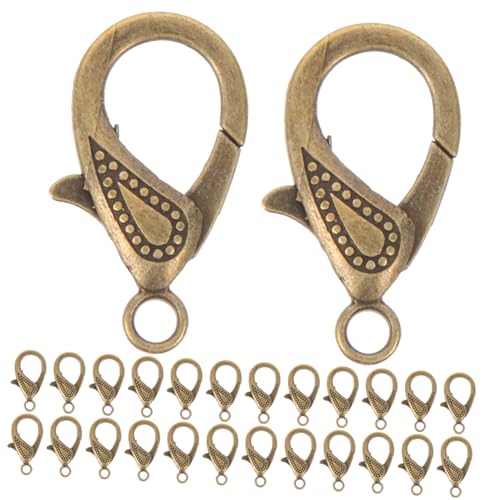 PartyKindom 50 Stück Hummerverschluss Schmuckverschluss DIY Bastelverschluss aus Antikem Bronze für Armbänder Halsketten Zubehör von PartyKindom