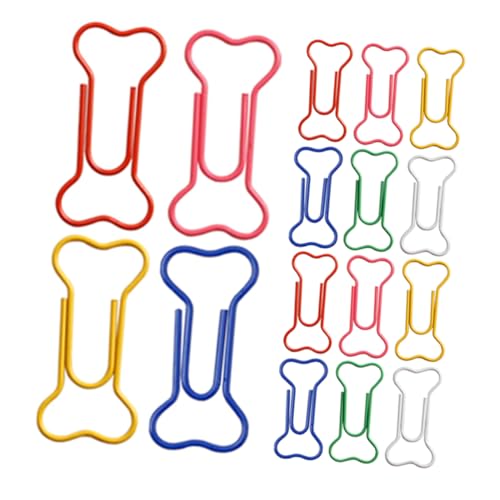 PartyKindom 50 Stück Knochenförmige Büroklammern Metall Papierclips für Kreative Bürodekoration Vielseitig Einsetzbar Organisieren von Dokumenten und Notizen Stabil und Funktional von PartyKindom