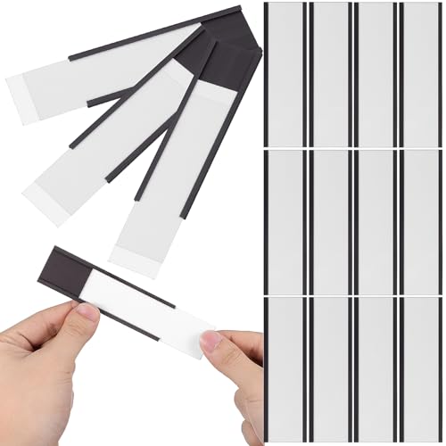 PartyKindom 50 Stück Magnetische Etikettenhalter: Magnetische Kartenclips für Lagerregale, Metallregale, Industrielle Lagerverwaltung, Mehrfarben, 10 cm x 3 cm von PartyKindom