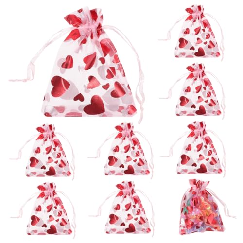 PartyKindom 50 Stück Organzasäckchen mit Kordelzug Kleine Geschenkbeutel Herzform für Hochzeiten Partys und Besondere Anlässe Dekorative Verpackung für Süßigkeiten Schmuck und Gastgeschenke PartyKindom 50 Stück Organzasäckchen mit Kordelzug Kleine Geschenkbeutel Herzform für Hochzeiten Partys und Besondere Anlässe Dekorative Verpackung für Süßigkeiten Schmuck und Gastgeschenke von PartyKindom