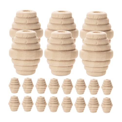 PartyKindom 50 Stück Ovale Holzperlen Unvollendete Naturholzperlen mit Großen Löchern für DIY Armbänder und Bastelarbeiten für Schmuckherstellung und Kreative Projekte PartyKindom 50 Stück Ovale Holzperlen Unvollendete Naturholzperlen mit Großen Löchern für DIY Armbänder und Bastelarbeiten für Schmuckherstellung und Kreative Projekte von PartyKindom