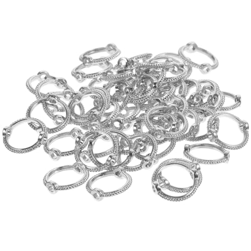 PartyKindom 50 Stück Runde Metall Perlenrahmen Verbinder Spacer für Schmuckherstellung DIY Doppelloch Spacer Bead Frame Geeignet für Armbänder Halsketten Zubehör PartyKindom 50 Stück Runde Metall Perlenrahmen Verbinder Spacer für Schmuckherstellung DIY Doppelloch Spacer Bead Frame Geeignet für Armbänder Halsketten Zubehör von PartyKindom