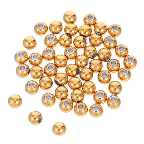 PartyKindom 50 Stück Runde Spacer Perlen mit Loch Glatte Metallzwischenperlen für Schmuckherstellung Armband Basteln und Diy Accessoires PartyKindom 50 Stück Runde Spacer Perlen mit Loch Glatte Metallzwischenperlen für Schmuckherstellung Armband Basteln und Diy Accessoires von PartyKindom
