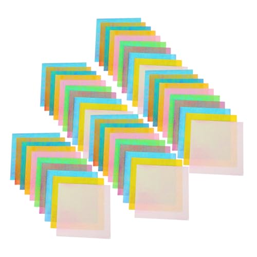 PartyKindom 50 Stück Schillerndes Quadratisches Bastelpapier Irisierendes Origami Papier in Farben Glänzendes DIY Handwerks Papier für Papierkraniche Bastel und Dekorationsprojekte von PartyKindom