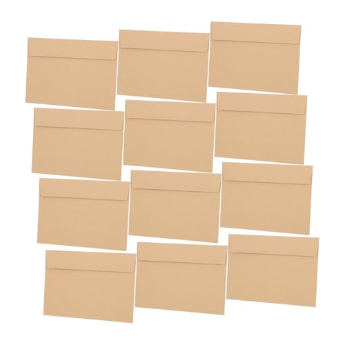 PartyKindom 50 Stück Selbstklebende Kraftpapier Umschläge Verstärkt Blanko Vielseitig für Einladungen Grußkarten Hochzeiten Dankeskarten Vintage Stil Robust von PartyKindom