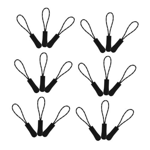 PartyKindom 50 Stück Teiliges Schwarzer Abnehmbarer Reißverschluss zipper pulls Universeller Ersatz für Koffer Rucksäcke Jacken und Taschen Einfach zu Befestigendes Outdoor zipper zugband von PartyKindom