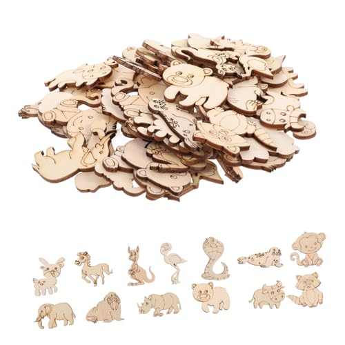 PartyKindom 50 Stück Tier Holzscheiben Unfertige Holzausschnitte DIY Bastelholz Tiere Bemalen Holzstücke für Kreative Handarbeiten und Dekoration PartyKindom 50 Stück Tier Holzscheiben Unfertige Holzausschnitte DIY Bastelholz Tiere Bemalen Holzstücke für Kreative Handarbeiten und Dekoration von PartyKindom