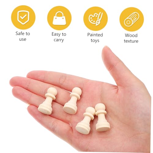 PartyKindom 50 Stück Unlackierte Schachfiguren Holz DIY Holz Schachteile für Projekte Ersatzteile für Schachspiele für Schachliebhaber PartyKindom 50 Stück Unlackierte Schachfiguren Holz DIY Holz Schachteile für Projekte Ersatzteile für Schachspiele für Schachliebhaber von PartyKindom