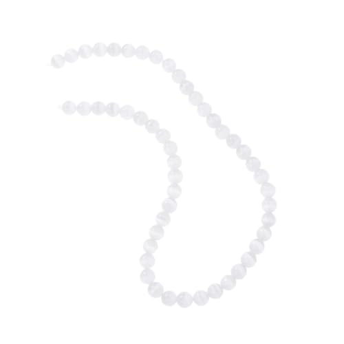 PartyKindom 50 Stück Weiße Katzenauge Edelstein Perlen Armband Runde Natürliche Schmuckperlen für DIY Schmuckherstellung Unisex Bequem Poliert PartyKindom 50 Stück Weiße Katzenauge Edelstein Perlen Armband Runde Natürliche Schmuckperlen für DIY Schmuckherstellung Unisex Bequem Poliert von PartyKindom